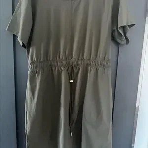 Calvin Klein | Dresses | Calvin Klein Dress Army Green Stretch Waist Short  | Poshmark